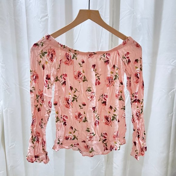 BP Soft Pink Floral 100% Rayon Chiffon Top Dress - Picture 2 of 5